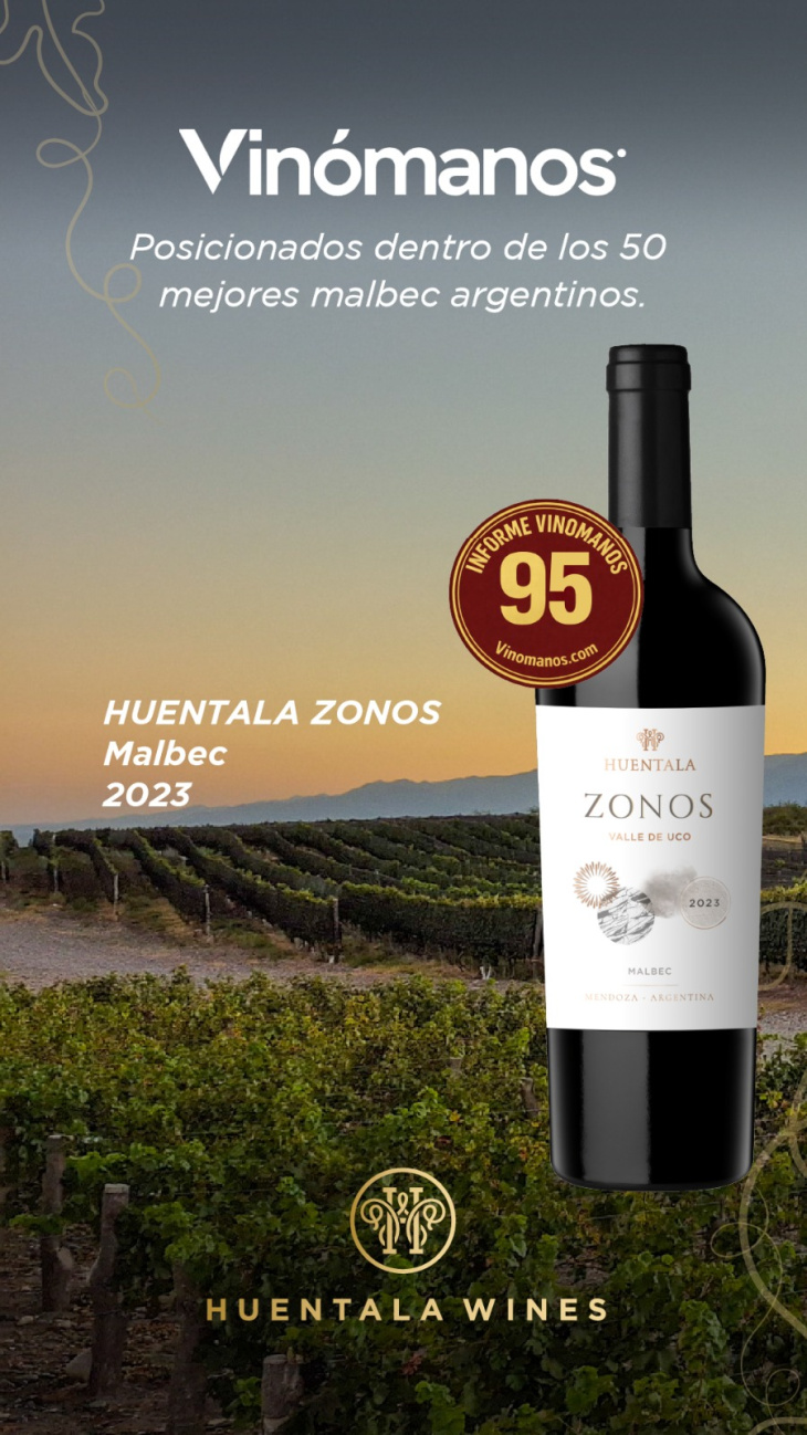 Huentala Zonos 2023 fue reconocido entre los mejores Malbec del país.