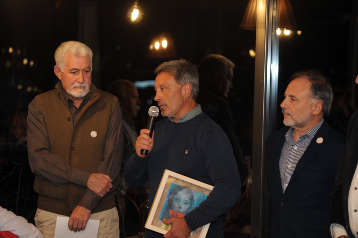 Jorge Ripa presidente del club junto a Hector Durigutti