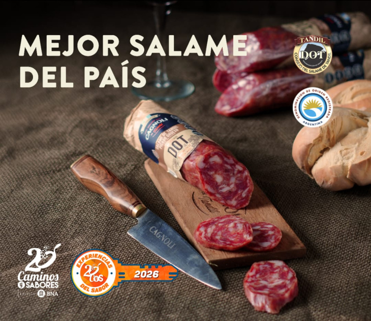 El reconocimiento destaca la calidad del Salame de Tandil con Denominación de Origen.